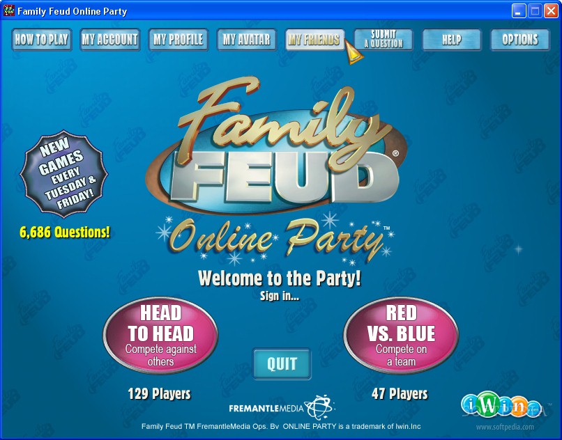 How can you play Family Feud online?