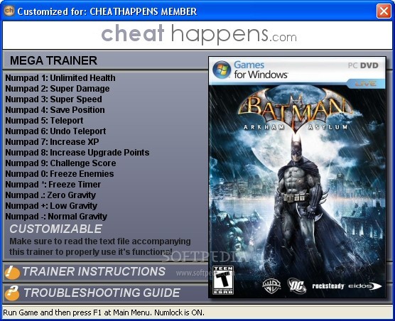 Trainer Batman Arkham City Pc V 1.0.0.0.rar
