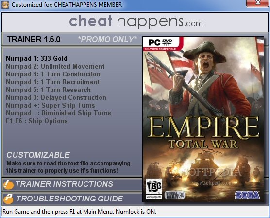 empire total war money trainer for mac