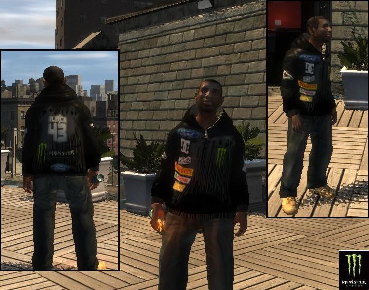 Don't miss the latest Monster Energy Hoodie for PlayboyX mod for Grand Theft