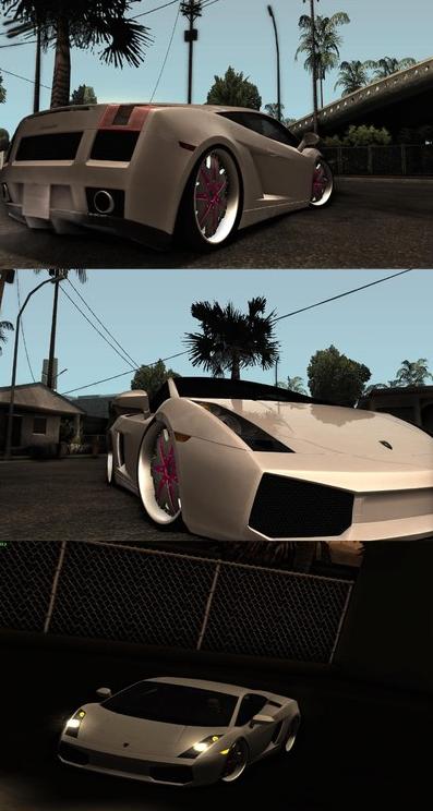 Screenshot 1 of GTA San Andreas Addon Lamborghini Gallardo White Pink