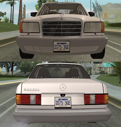 Screenshot 1 of GTA San Andreas Addon Mercedes Benz W126 560