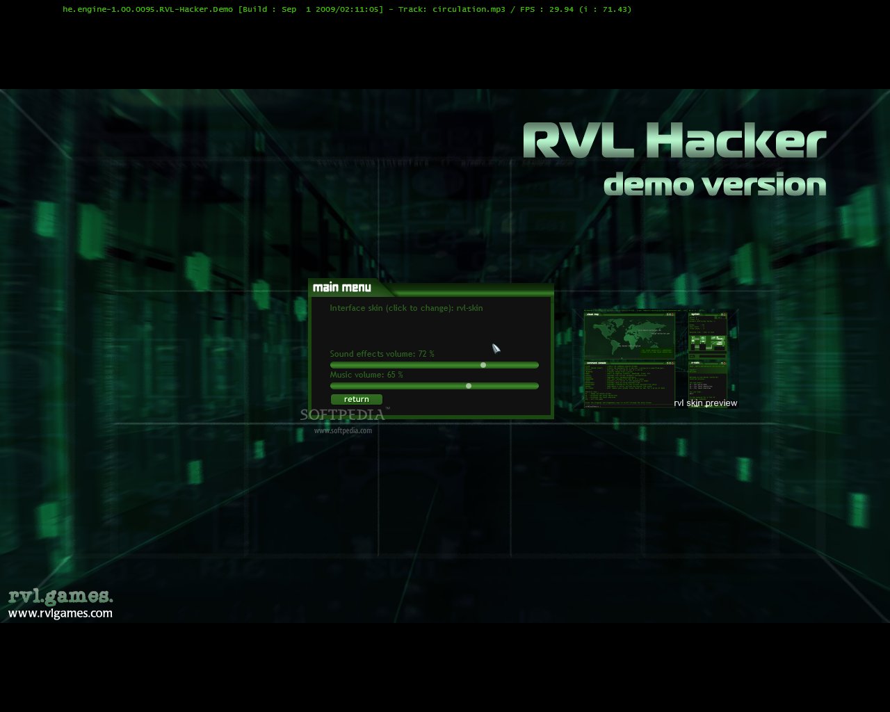 RVL Hacker Demo - RVL Hacker is in the end a game with settings and ...