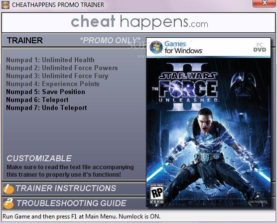 Star wars force unleashed 2 trainer pc